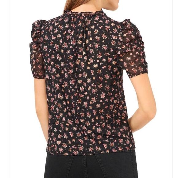 NWT 1.State Romantic Blooms Metallic Floral Blouse Medium - Picture 2 of 9